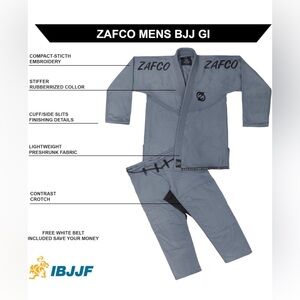 Zafco Brazilian Jiu Jitsu Gi BJJ Gi for Men & Women Grappling GI Sz A4 uniform